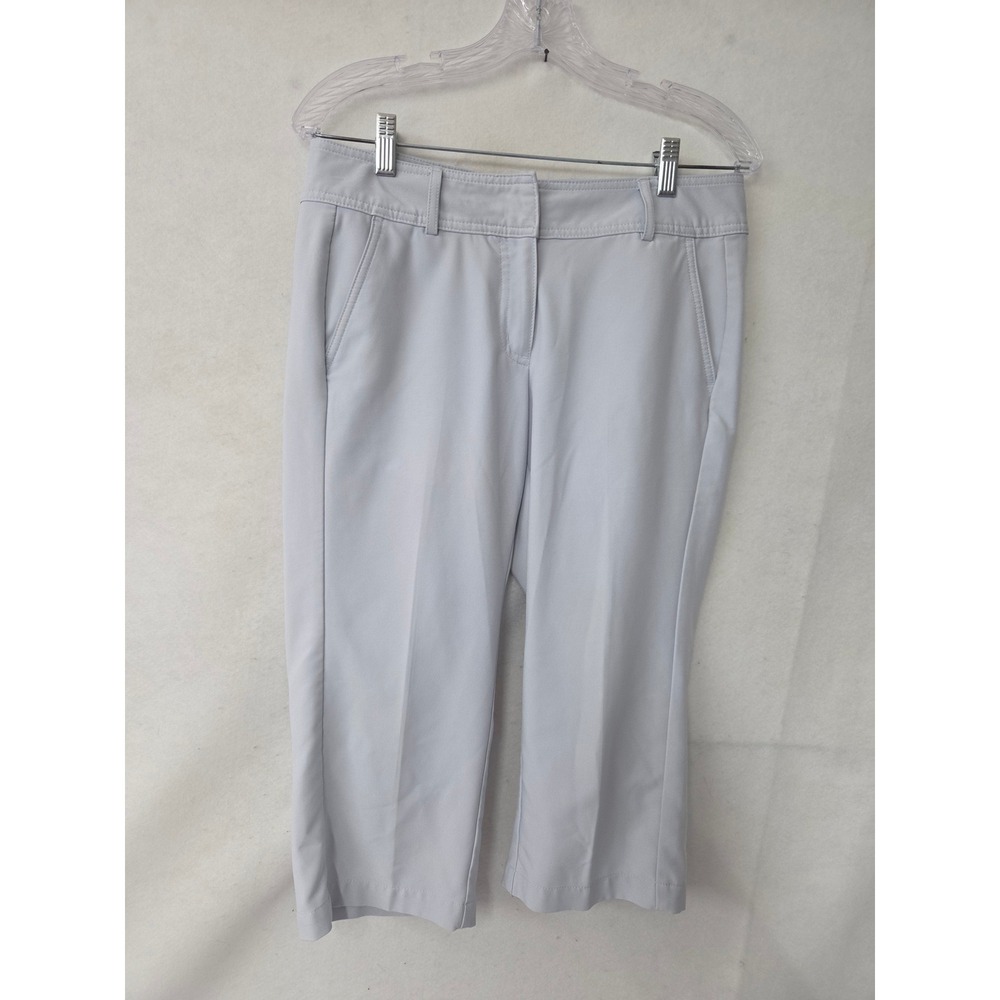 Pebble Beach Performance Women 6 Gray Golf Capri Pants Stretch Activewear Sport